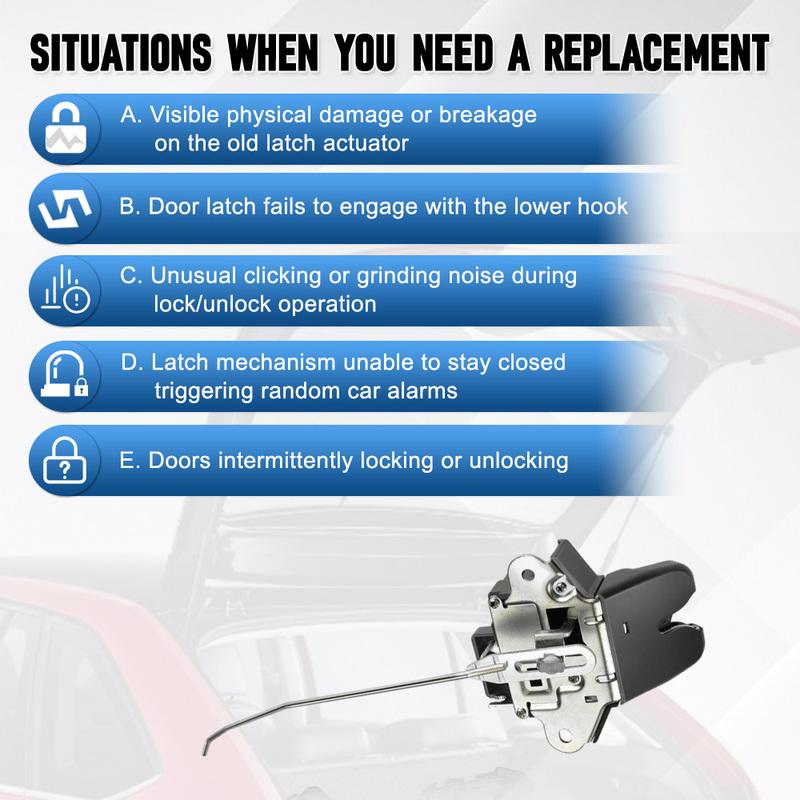 Car Rear Tailgate Trunk Latch Actuator Lock for Hyundai Accent Solaris Verna 2012 2013 2014 2015 2016 2017 81230-1R010 3 P