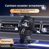 Skateboarding Bear Car Ornament Cartoon Shape Vivid Expressions Funny Skater Bear Car Dashboard Decoration