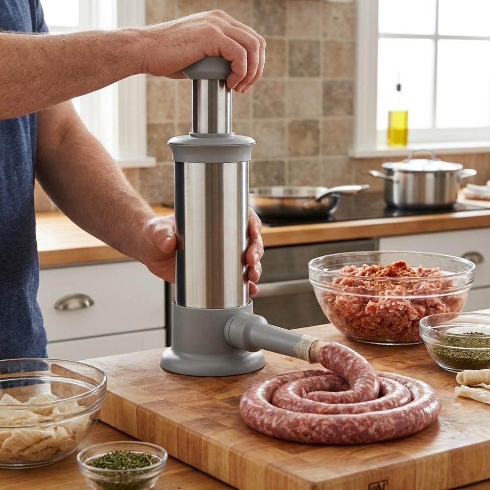 Food-Grade Sausage Stuffer Press-Type Sausage Filler Meat Ball Mold Meat Enema Device Home Use