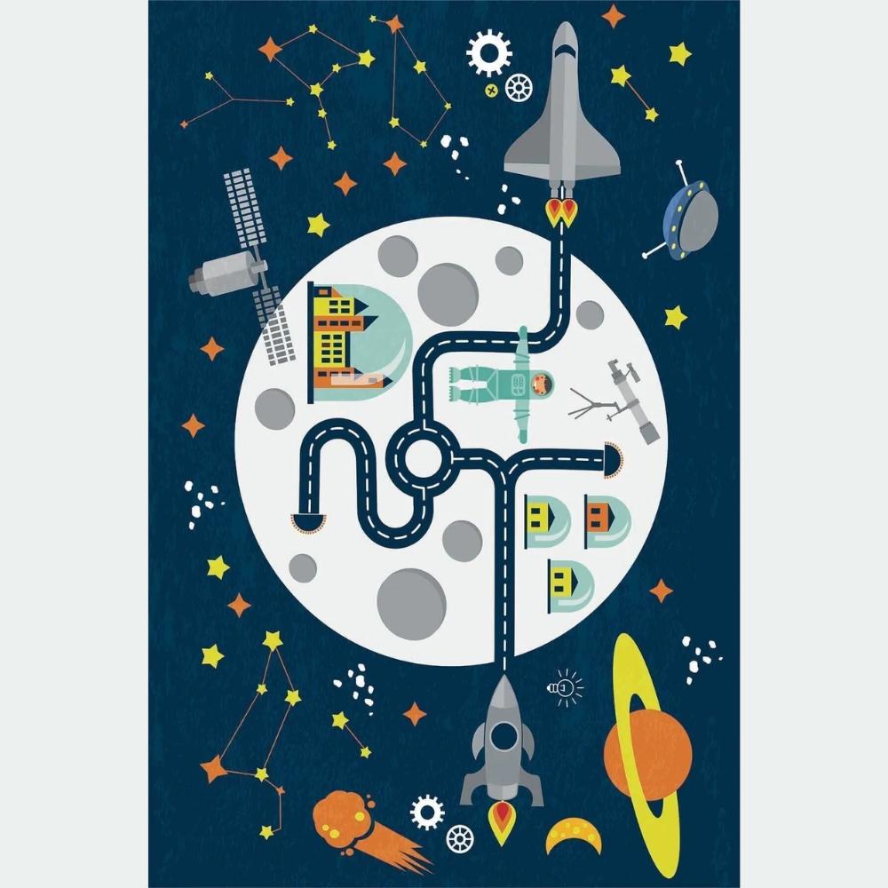 Miru Home Моющийся нескользящий коврик в горошек с цифровой печатью для гостиной, детей и младенцев Mcb-35