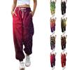 Женские повседневные модные брюки для отдыха с принтом на Хэллоуин, спортивные штаны, брюки с эластичной резинкой на талии, брюки со шнурком