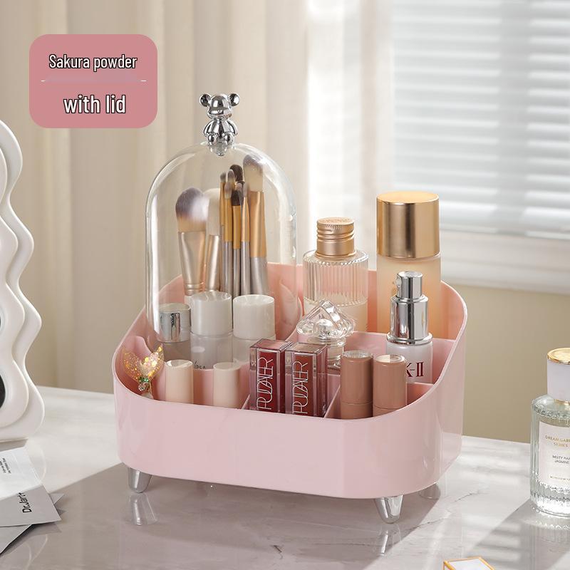 Коробка для хранения помады с пылезащитной крышкой для туалетного столика в ванной