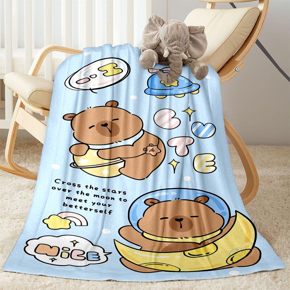 1pc Heart Shaped Bears Blanket Comfortable Soft Lightweight Perfect for Travel Camping Picnics Sofa Office bedroom Gift for Friends