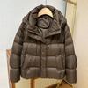 High-quality Ultra-light Zero-pressure Hooded Down Jacket for Women's 2025 Winter Fashion Thickened Puff Feeling Large Bread Jacket