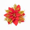 10/50pcs Artificial Glitter Christmas Flowers for Xmas Tree Ornament Fake Flower Floral New Year Party Home Decoratio