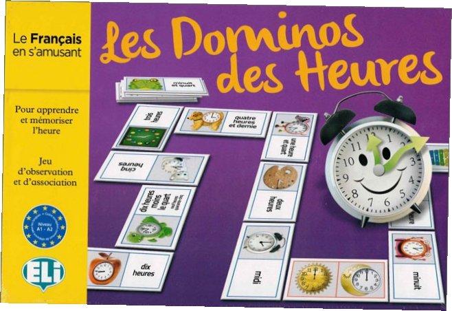 French. Les dominos des Heures. Language game. ELI & ET TOI