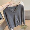 Thin Knitted Cardigan Women's Autumn New Round Neck Loose Short Sweater Jacket Top Women