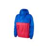 Half-Zip Color-Block Sports Hooded Jacket Men Outerwear Red Blue CD7635-405