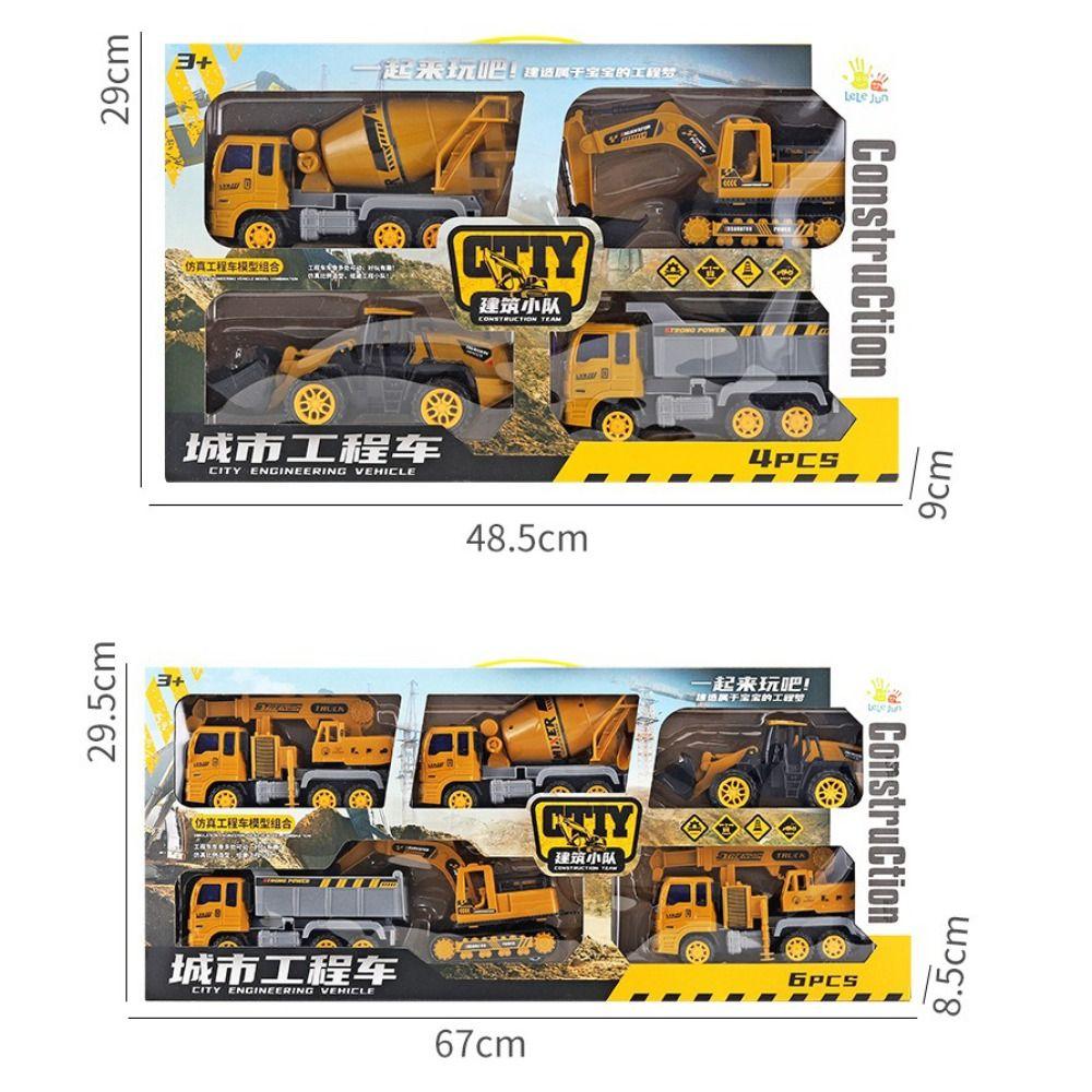 Pull Back Car Engineering Construction Truck Plastic Construction Dump Truck  Boys Toys