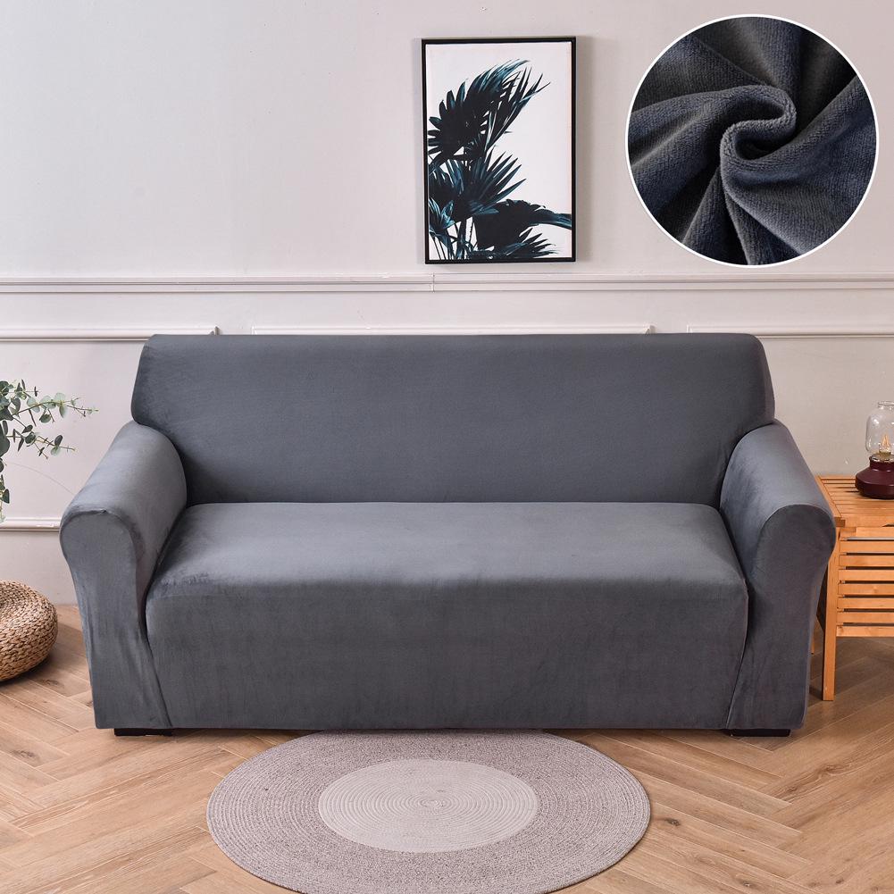 Ультрамягкий чехол для дивана из бархата Silver Fox Velvet с высокой эластичностью