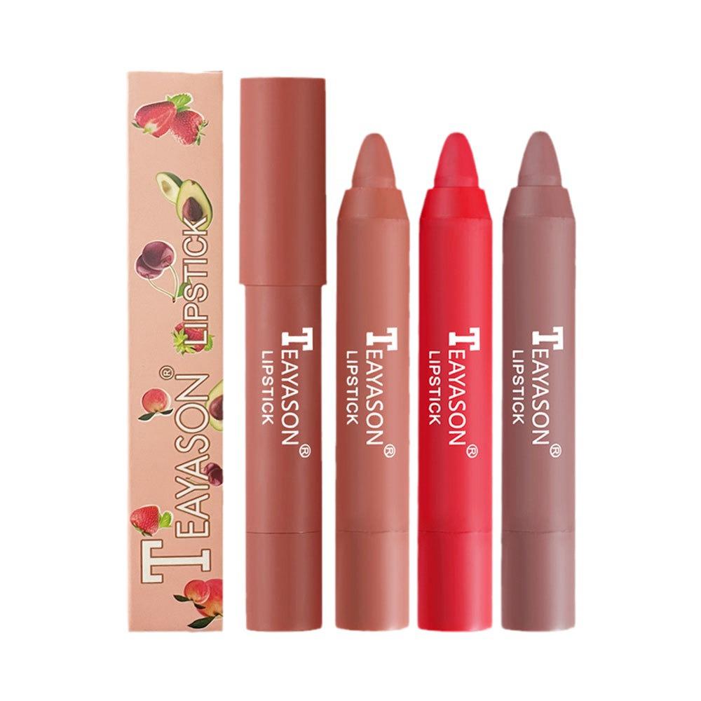 Эксклюзивная трансграничная помада-карандаш с выкручивающимся стержнем: Пигментированный, Увлажняющий Матовый Блеск для Губ и Легко Наносимая Глазурь для Губ