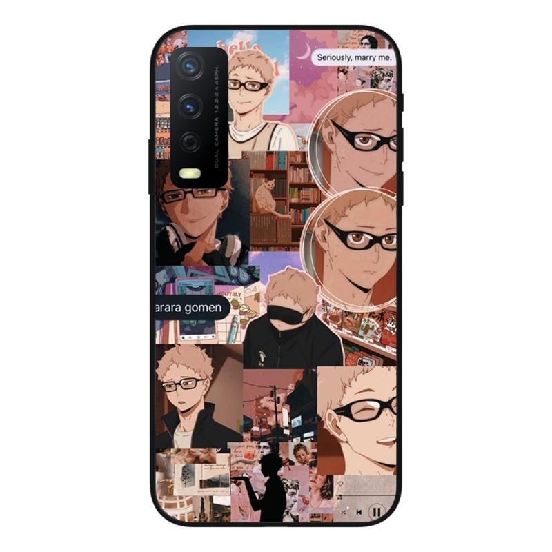 Haikyuu Kei Tsukishima Phone Case For VIVO Y95 Y93 Y31 Y20 V19 V17 V15 Pro X60 NEX Soft Black Phone Cover