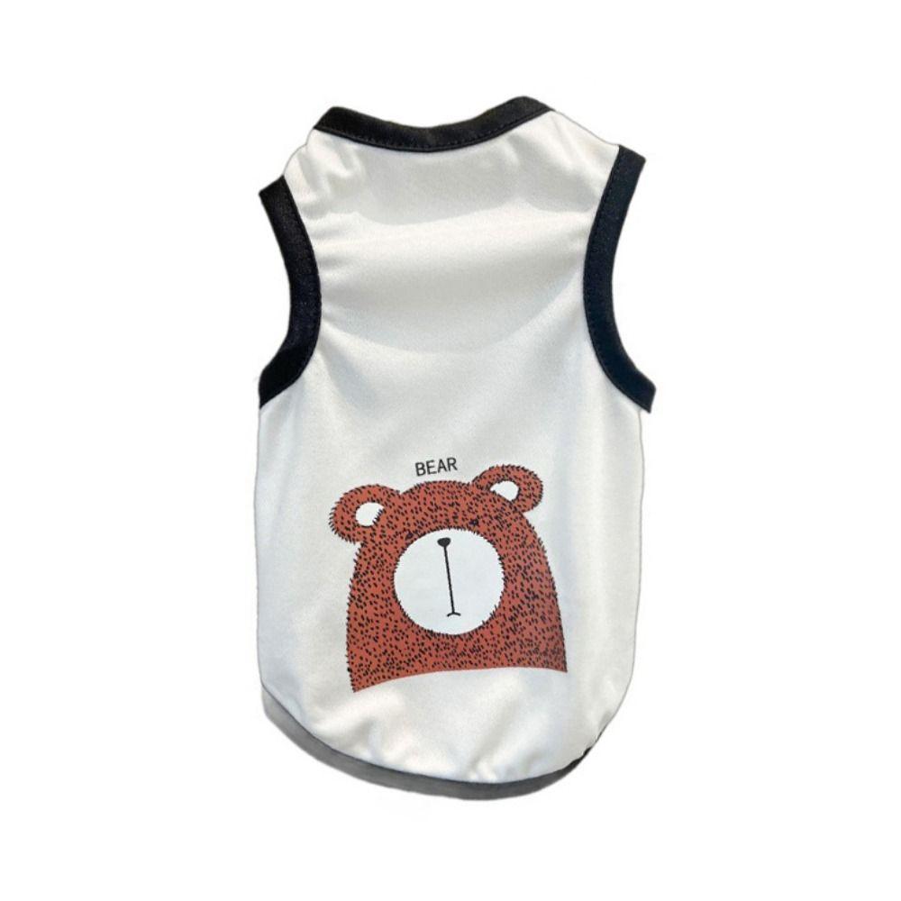 Тонкая майка с рисунком собаки из мультфильма, сетчатая футболка с рисунком животных, жилет из полиэстера для щенков, дышащая летняя одежда для собак и кошек