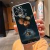 Чехол для телефона для iphone 17 Pro Max Air 16 15 14 13 Pro Max 15 16 Pro 15Plus Лунная ночь Планета Девушка