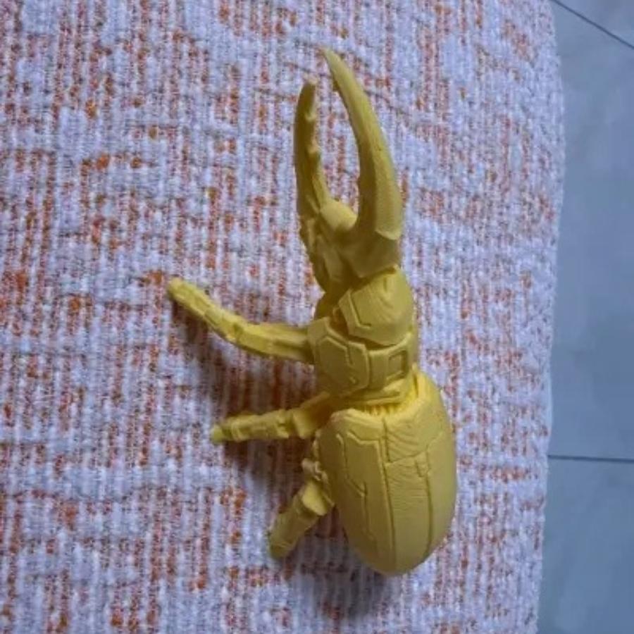 3D Printed Mechanical Hercules Beetle Model - Cyberpunk Style Robot Insect Figurine for Desk Decor & Collectible Gift