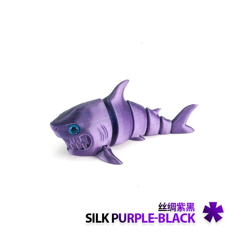 3D Printed Great White Sharks Animal Toys Multi-joint Movable Action Figures Fidget Toys Kids Gifts Living Room Decoration