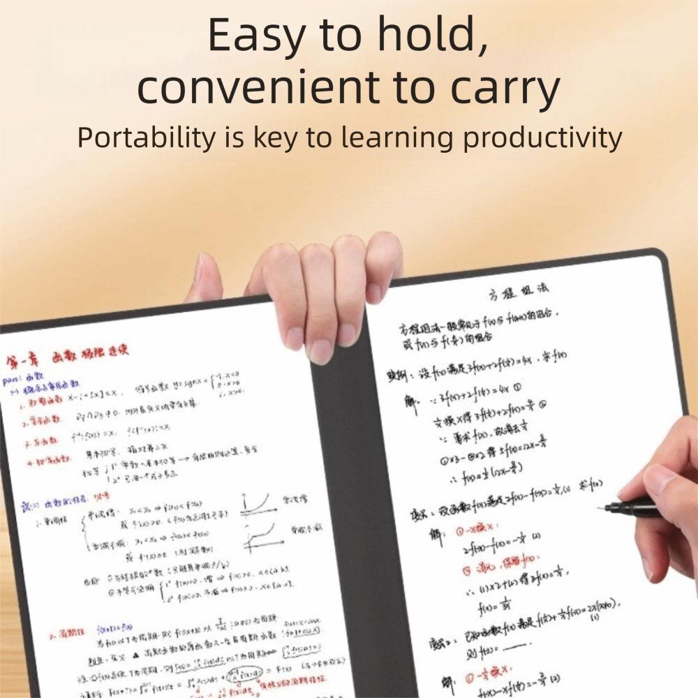 PVC Whiteboard Set PU Leather Cover Memo Notepad Writing Reusable Notebook Desktop Use