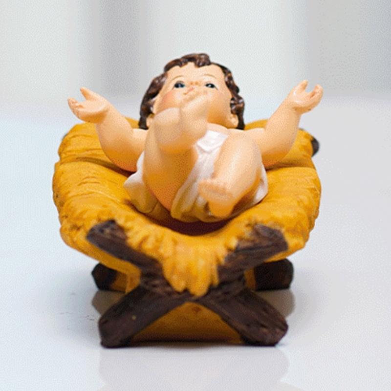 Смоляные Младенцы Иисусы в яслях Фигурки Рождества Коллекционная статуэтка Рождества Святая Вера Подарок Христианские Праздничные Украшения