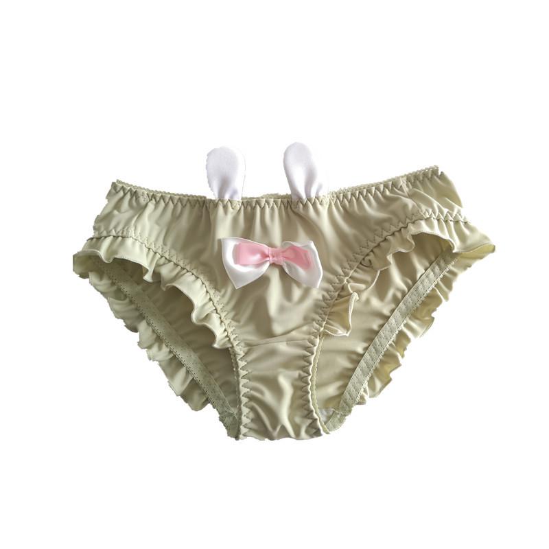 Women's Cute Anime Bunny Ears Ice Silk Panties - Comfortable & Breathable Japanese Style Underwear