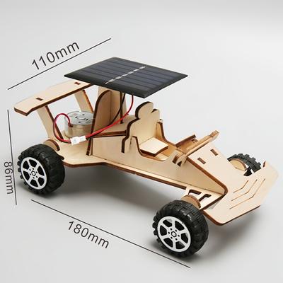 Солнечный гоночный автомобиль исследовательский автомобиль детский DIY ручной сборки модель DIY 3D деревянный пазл научные и образовательные игрушки