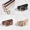 Женский модный ремень с пряжкой из сплава и глянцевой отделкой для стильных нарядов