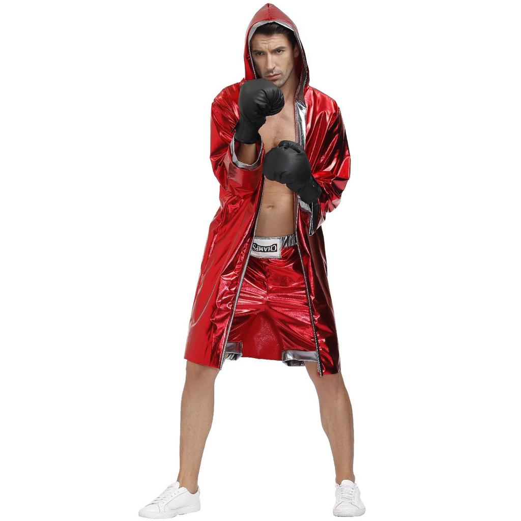 Новые товары, костюмы на Хэллоуин, костюмы, сценические мужские и женские красные боксеры, костюмы боксеров