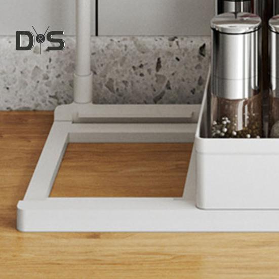 Выдвижная полка для хранения кухонного шкафа, органайзер под раковиной, большая вместимость, 2 уровня, Г-образная, простая установка, органайзер для хранения