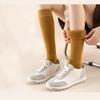 6 Pairs Spring Autumn Women's Terry Knee Socks Thick Warm Harajuku High Quality Long Cotton Socks Soft Casual Sport Socks Female