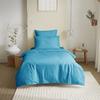Complete Pack 4 Pieces Single Color Turquoise Duvet Cover for Bed 90 X 190 Cm