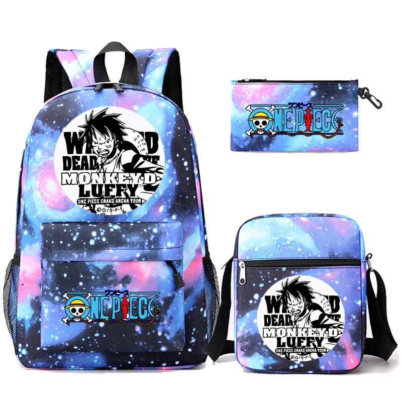 3 шт./компл. аниме цельная сумка большой емкости унисекс рюкзак с наплечной сумкой пенал для студента для девочки мальчика студенческий повседневный рюкзак для отдыха