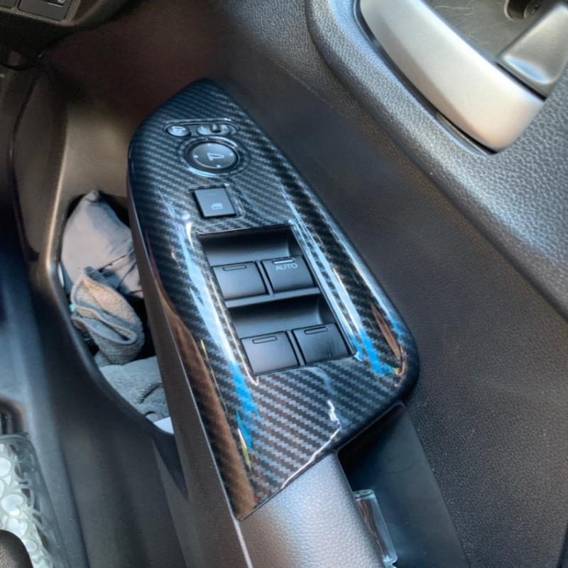 RHD For Honda Fit Jazz GK5 2015-2018 ABS Door Handle Window Lift Panel Switch Button Cover Sticker Car Interior