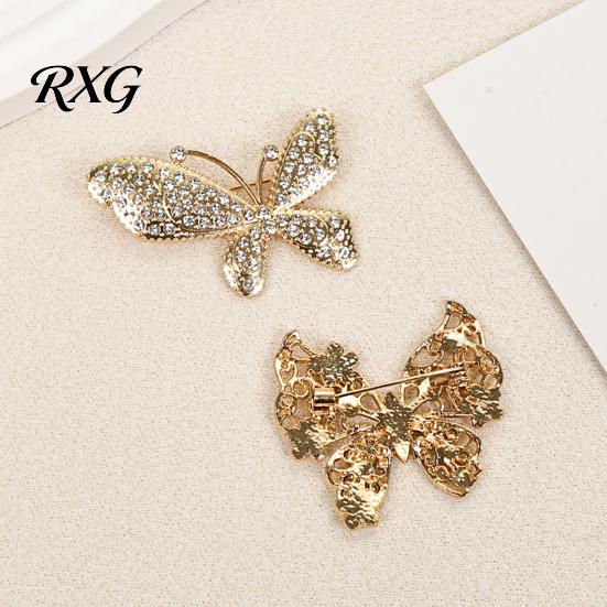 Non-fading Butterfly Brooch Rhinestone for Women, Shape Lapel Pin Clip, Sweater Cardigan Coat Suit Scarf Jewelry Accessories Decorative Accessory