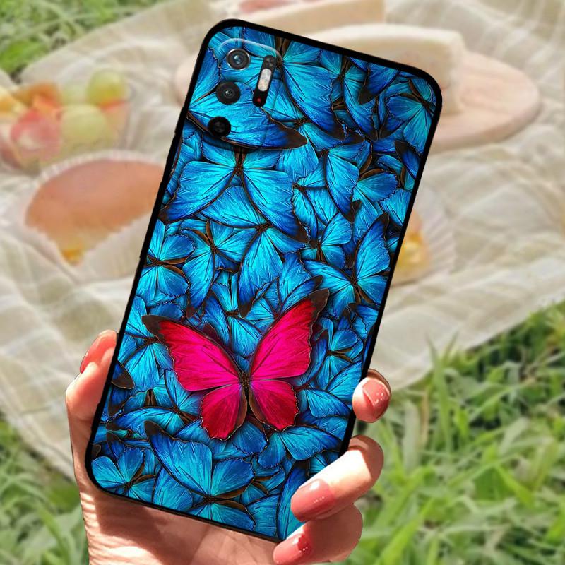 Для Xiaomi Redmi Note 11SE Чехол-бампер Силиконовый Мягкий Мраморный Черный Funda Coque для CRedmi Note 11 SE 5G Защитный Note11SE