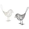 Metal Wire Black and White Bird Figurine | Beautiful Home Decor - (Pack of 2, Black and White)