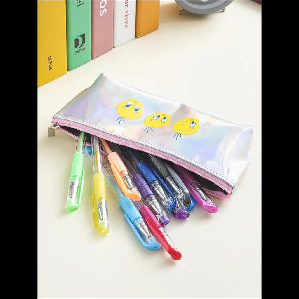 [K-Stationery] Daiso Корея Looney Tunes Твити Голографический пенал - Милые корейские канцелярские товары Школьные принадлежности