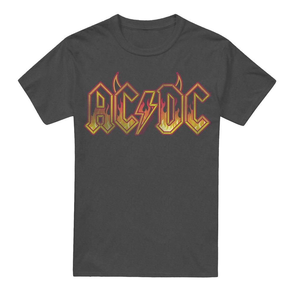 AC/DC Унисекс футболка с логотипом огня для взрослых