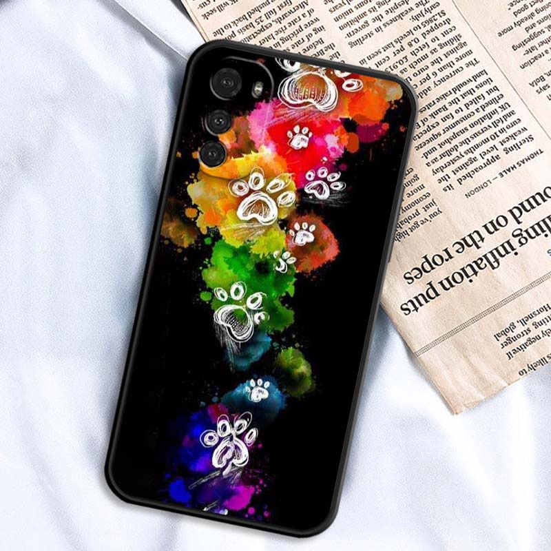 Креативный дизайн Кошачьей лапы для Motorola G85 Edge 50 G24 G35 G14 G04 40 G72 G34 G G54 G13 G32 5G Черный чехол для телефона
