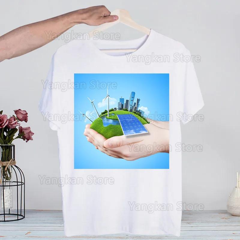 Frutiger Aero Men Shirt Harajaku Mens Clothing Summer Streetwear Casual Loose Print Tee Short Sleeve Tops