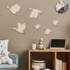 6Pcs/Set Wooden Seagull Wall Decoration Farmhouse Rustic Sea Bird Wall Art Sculpture Home Living Room Bathroom Wall Decorative Sign