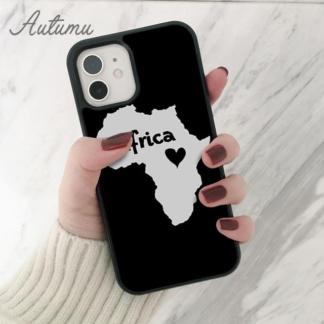 ЧЕХОЛ ДЛЯ ТЕЛЕФОНА КАРТА АФРИКИ для iPhone 11 12 13 14 Pro Max mini X XR XS SE 2020 5 5s 6 6S 7 8 Plus Samsung Galaxy S21 S22 Чехол-накладка