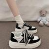 Спортивные туфли на платформе для студентов, белые туфли, женские универсальные туфли для доски, колосья пшеницы, повседневная обувь для весны и осени, новые модные кексы, удобные повседневные туфли