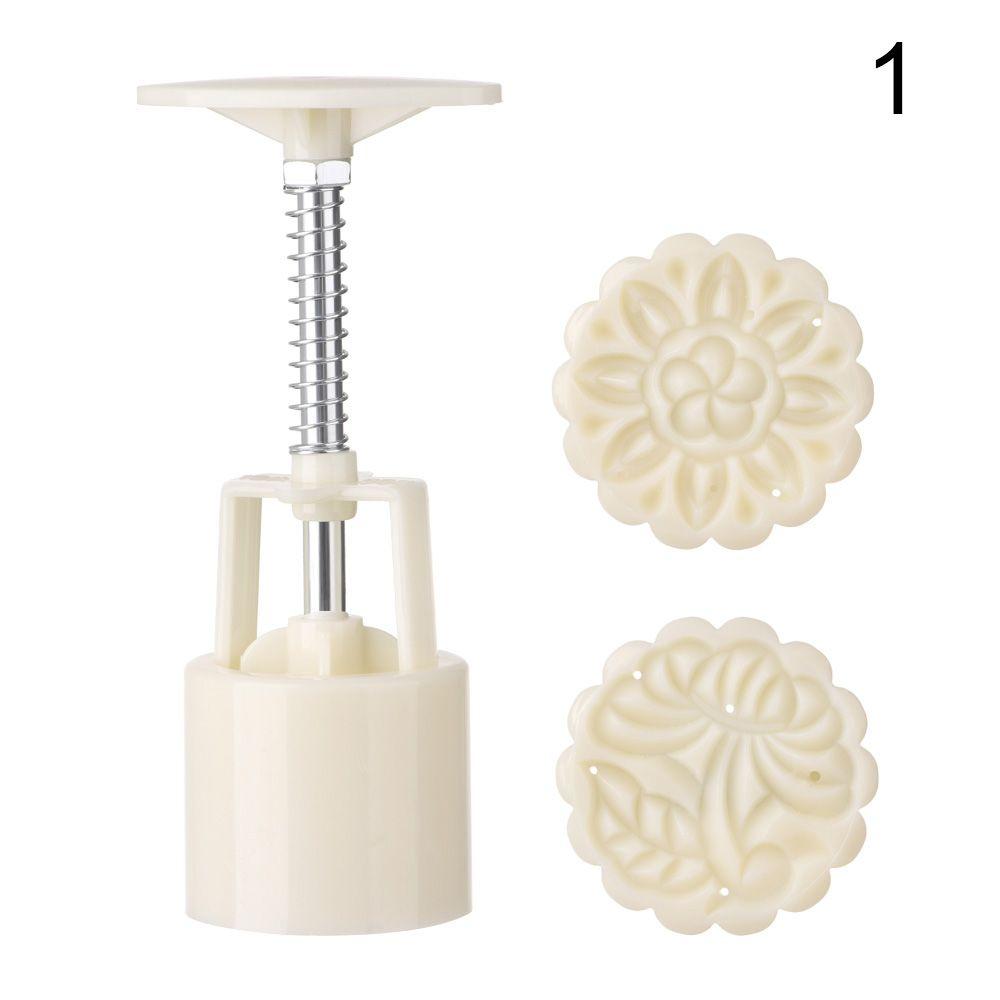 Moon Cake Tool Hand Pressure Fondant Mooncake Mold Set Flower Mooncake Mold 50g Mid Autumn Festival