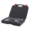 Annular Cutter Set, 13 pcs Weldon Shank Mag Drill Bits, 1" Cutting Depth, 7/16" to 1-1/16" Cutting Diameter, M2AL HSS, 2 Pilot Pins, Hex Wrench and