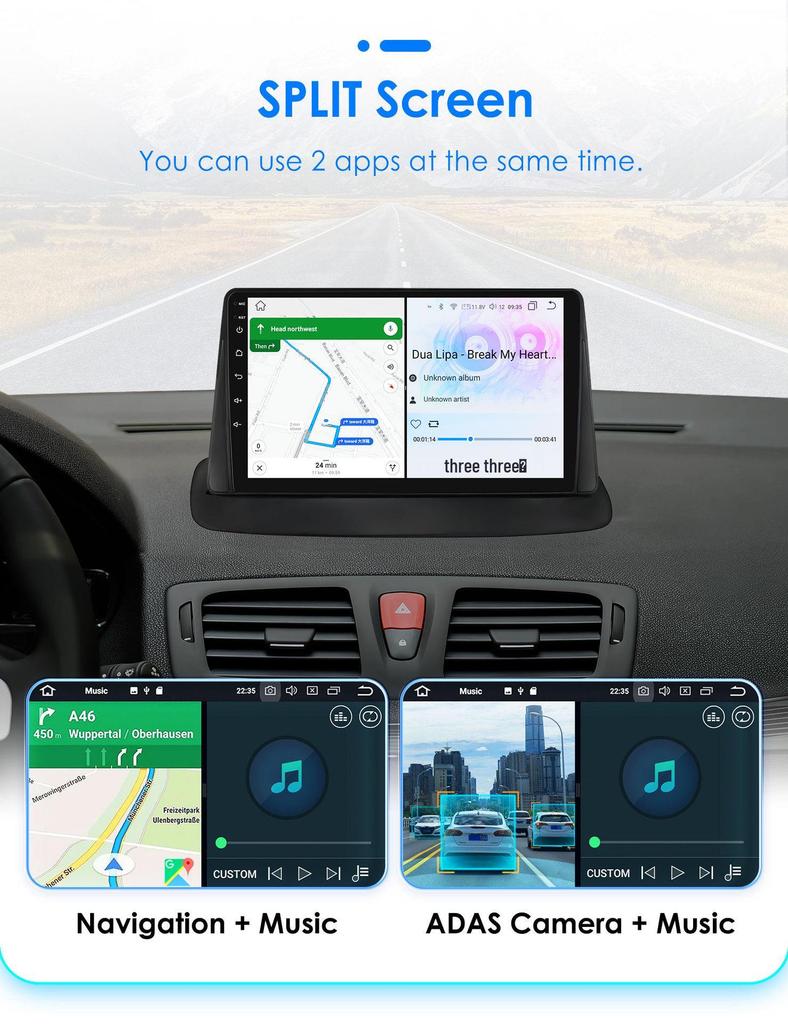 Рено Меган 3 (08-14) Android GPS-навигатор с большим экраном