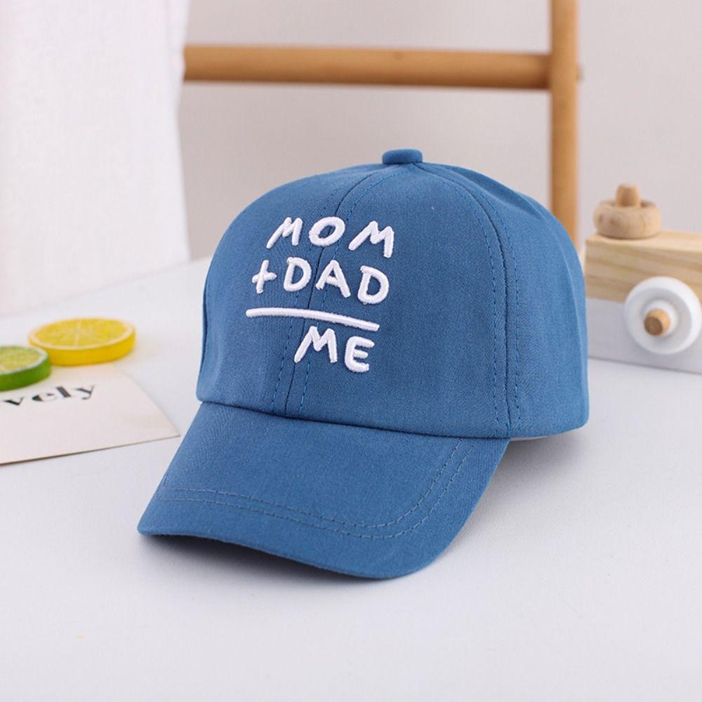 MOM+DAD=ME Embroidery Baseball Caps Cute Sunscreen Hats Fashion Children's Cap For Boys Girls