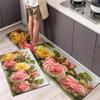 1 шт. против усталости кухонные коврики с цветочным принтом водонепроницаемый нескользящий толстый мягкий кухонный коврик сверхпрочный комфортный коврик для кухни