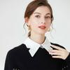 Chiffon Solid Color Lapel False Collar Detachable Blouse Dickey Collar Half Shirt Fake Collar for Women and Girls Favors