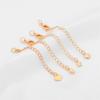Color-Preserving 14K Gold-Plated Tail Chain Extension for DIY Handmade Bracelets and Necklaces