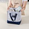 Grid Oxford Minimalist Lunch Bag Tote With Insulated Storage Commuters For