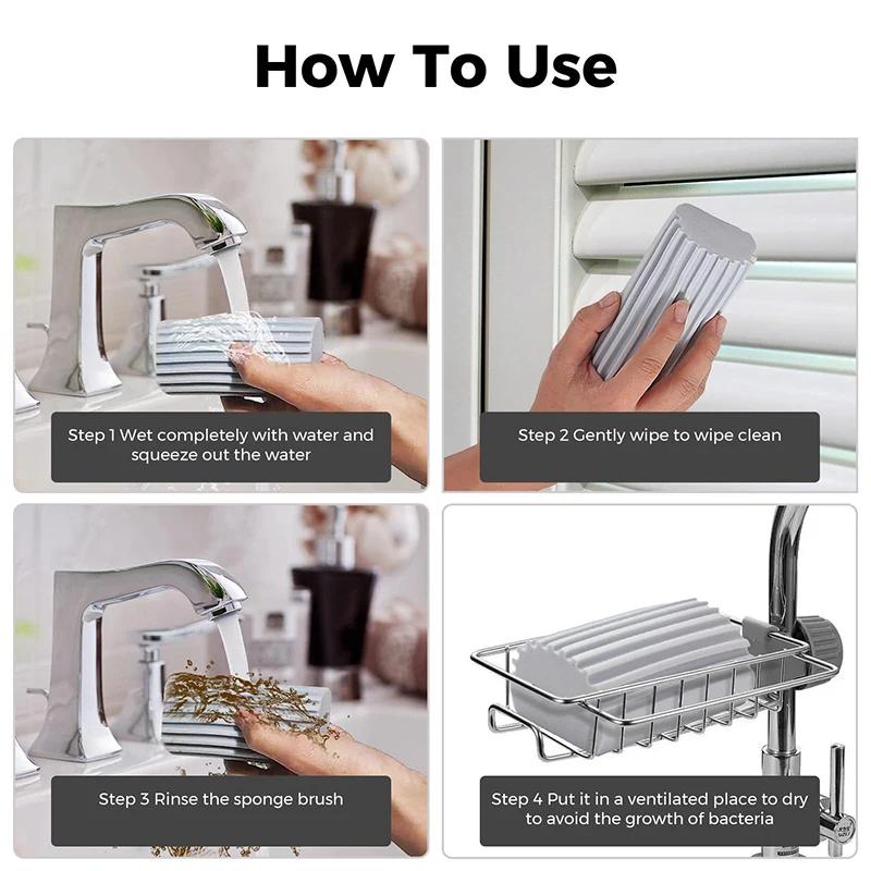 Многофункциональная губка Humedo Duster Двусторонняя губка для влажной уборки Чистящий порошок для дома, автомобиля, влажной уборки Инструменты для губки